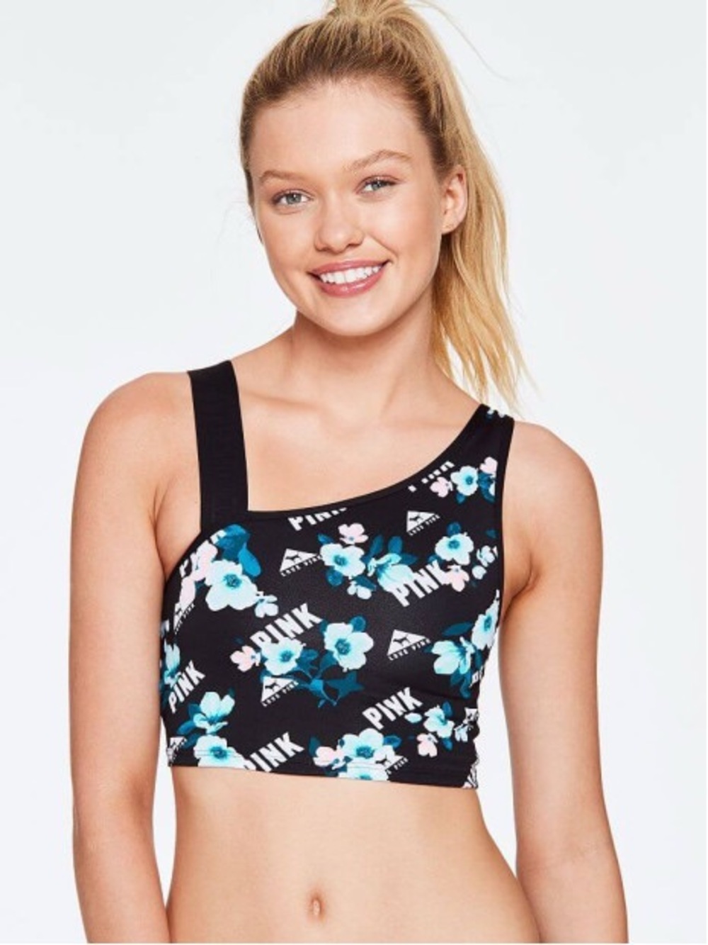 Victoria's Secret PINK | Ultimate Logo Strap Sports Crop Top | Size Large
